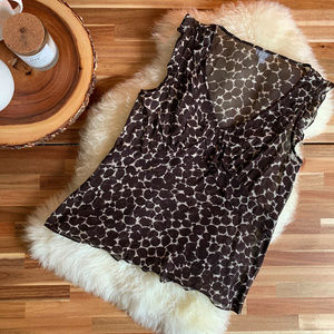 Ann Taylor Animal-like ruffle blouse